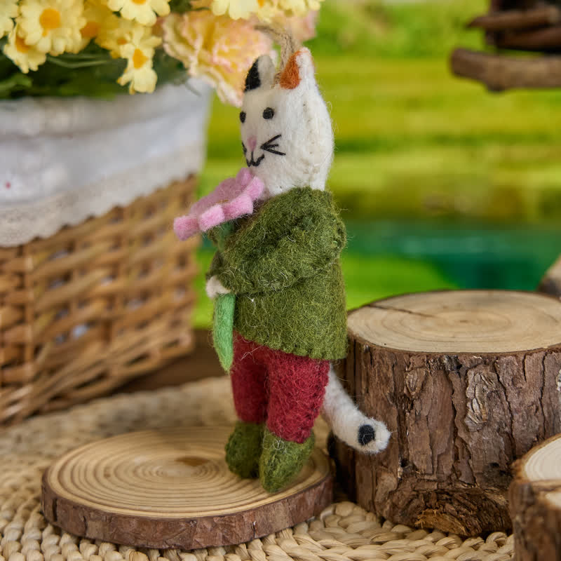 Needle Felted Cat - Animal Ornament| Handmade Craft - image 3