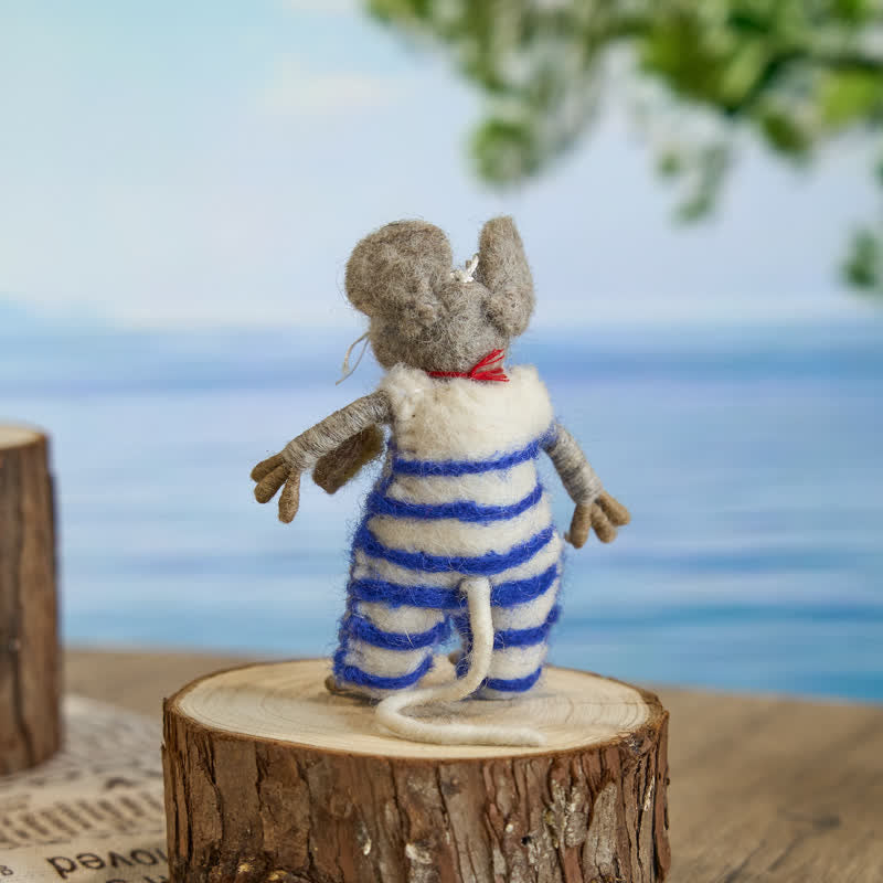 Needle Felted Mouse With Bag - Felted Animal | Nature Lover Gift - image 2