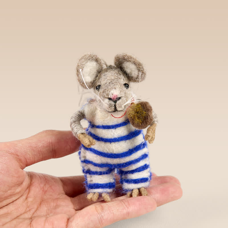 Needle Felted Mouse With Bag - Felted Animal | Nature Lover Gift - image 3