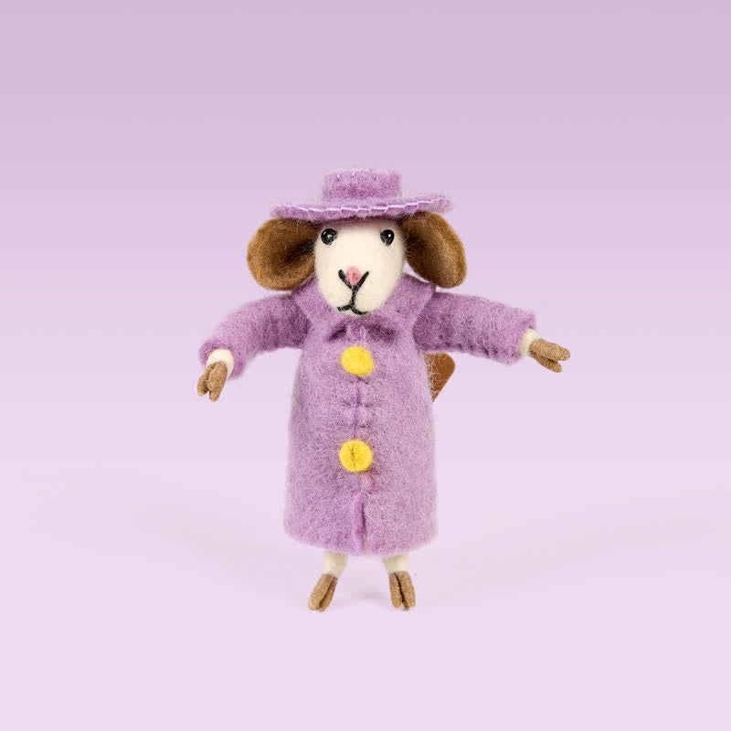 Needle Felt Little Mouse In A Purple Jacket - Felted Animal | Nature Lover Gift} Handmade Felted Products - image 7