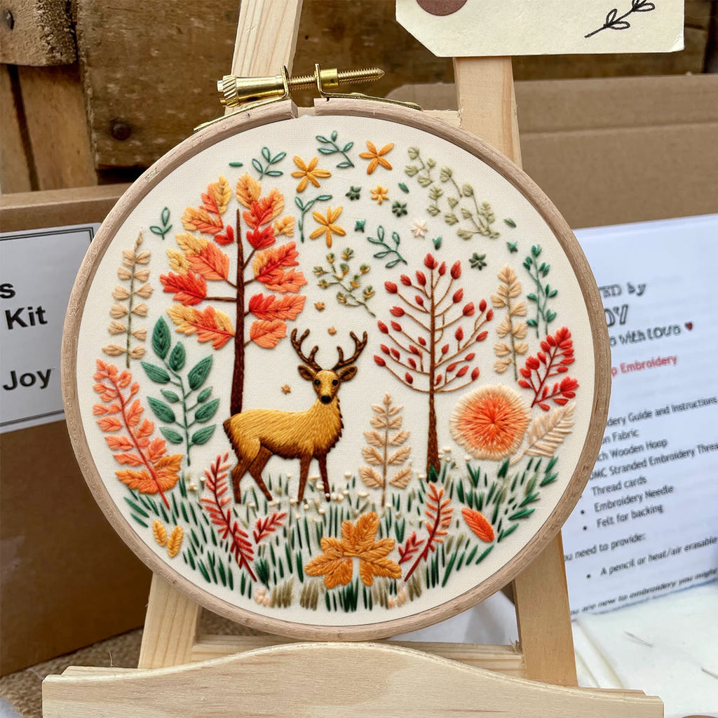 Rubbyoo Embroidery Kit - Cute Deer | DIY Needlework Craft Kit - image 3