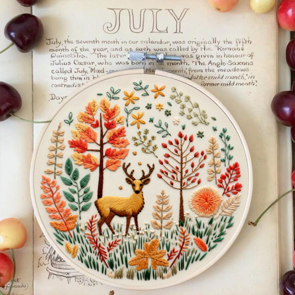 Rubbyoo Embroidery Kit - Cute Deer | DIY Needlework Craft Kit - image 2