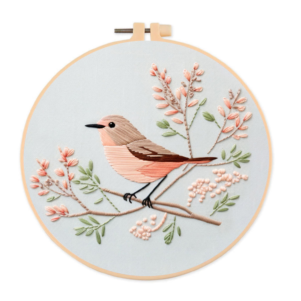 Rubbyoo Embroidery Kit - Beautiful Chickadee | Beginner Needlework Craft  - 20*20cm - image 0