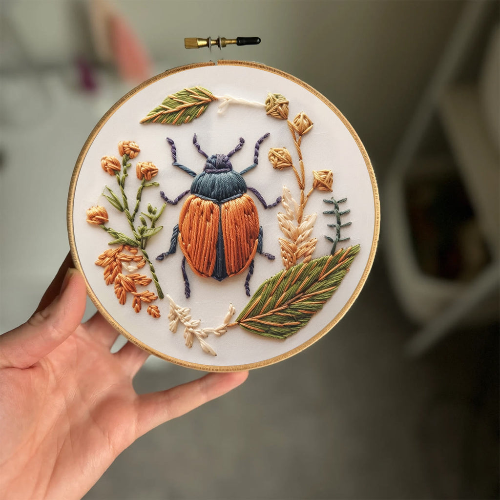 Rubbyoo Embroidery Kit - Floral Insect | Needlework Craft Kit - image 8