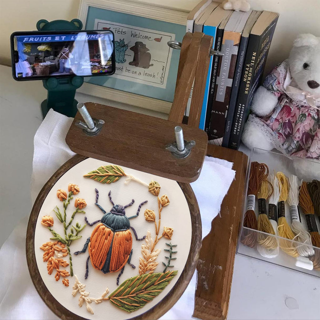 Rubbyoo Embroidery Kit - Floral Insect | Needlework Craft Kit - image 9