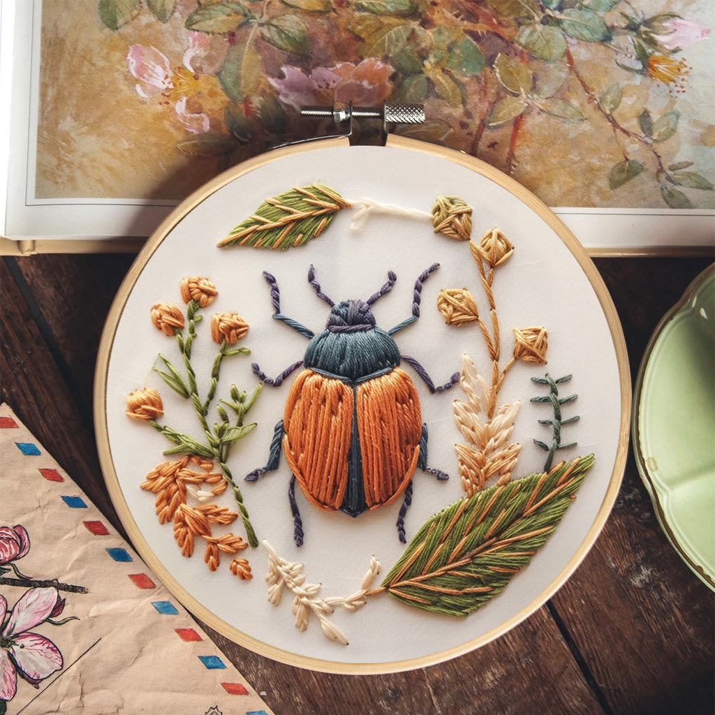 Rubbyoo Embroidery Kit - Floral Insect | Needlework Craft Kit - image 5