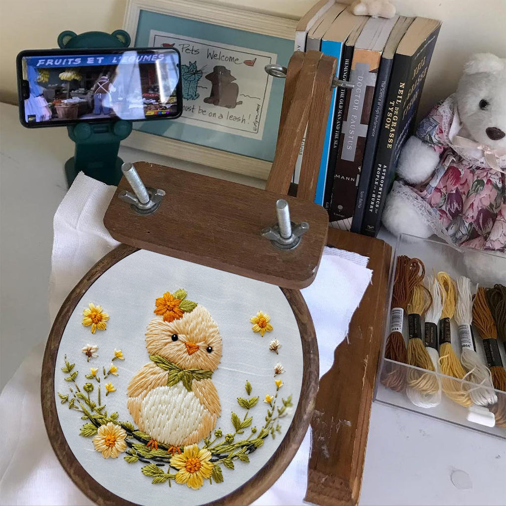 Rubbyoo Embroidery Kit - Little Chick And Flowers | Handmake Craft Kit - image 8