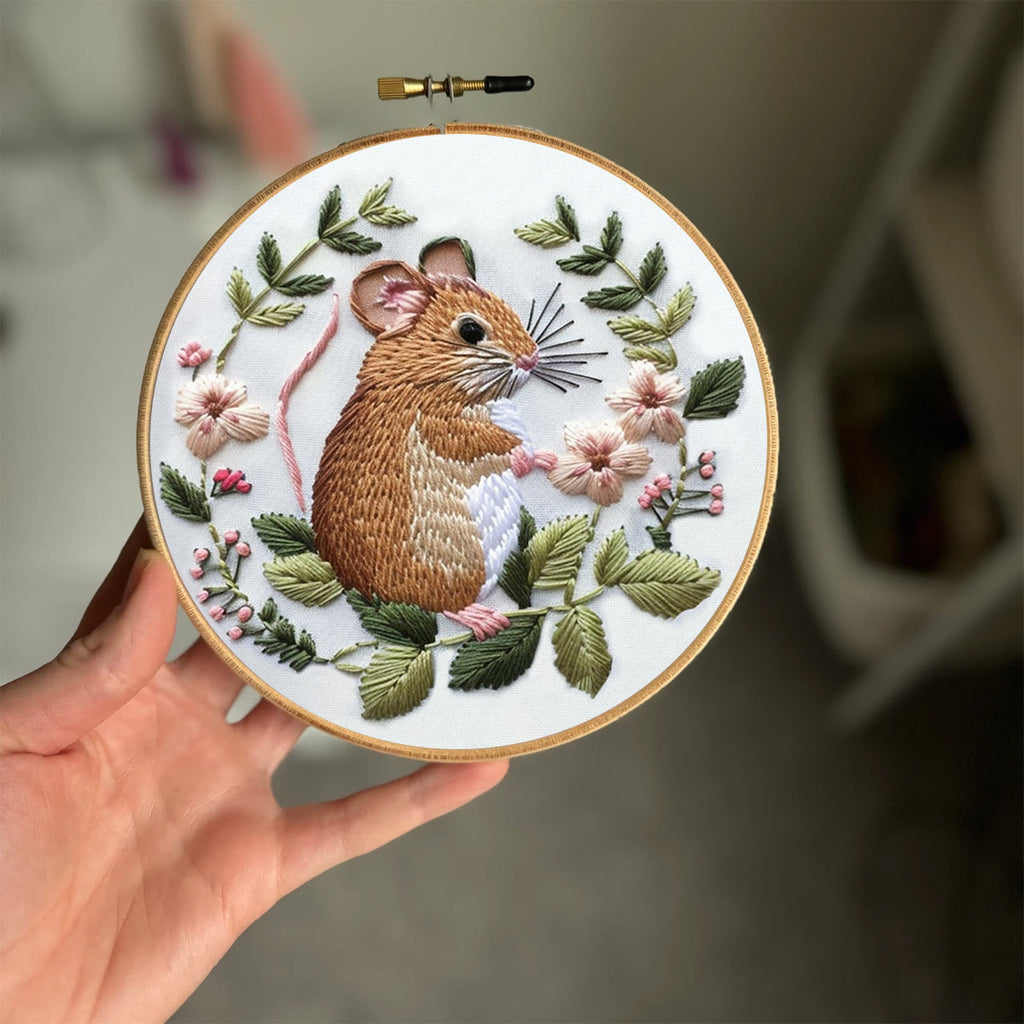 Rubbyoo Embroidery Kit - Floral Mouse | Stitiching Needlework Craft  - image 7