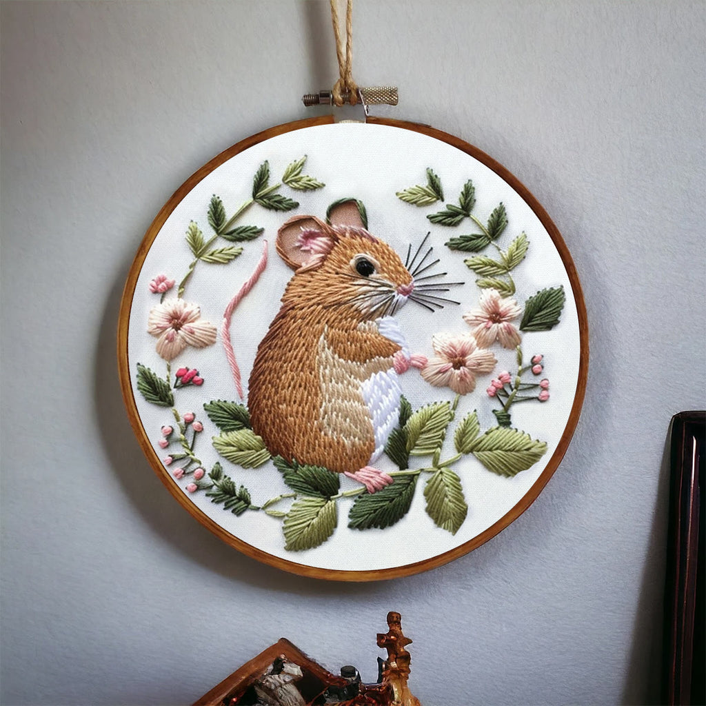 Rubbyoo Embroidery Kit - Floral Mouse | Stitiching Needlework Craft  - image 8