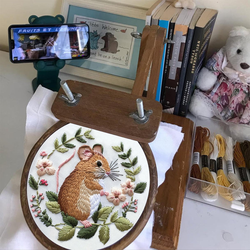 Rubbyoo Embroidery Kit - Floral Mouse | Stitiching Needlework Craft  - image 6