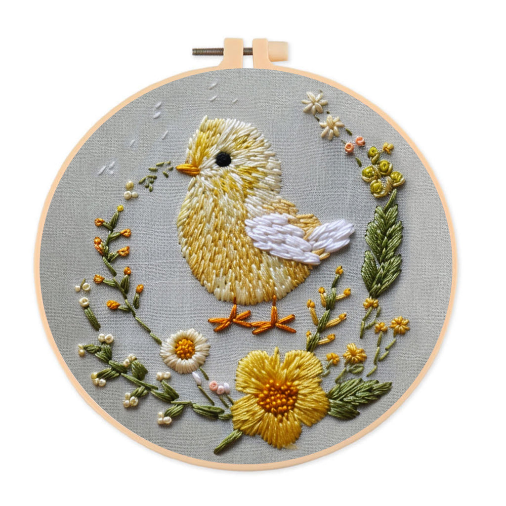 Rubbyoo Embroidery Kit - Charming Chick | Diy Handmake Craft  - 20*20cm - image 0