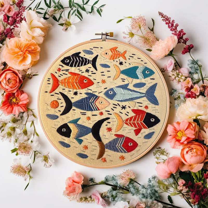 Rubbyoo Embroidery Kit - Lovely Fishes | Handmake Needlework Kits  - image 3