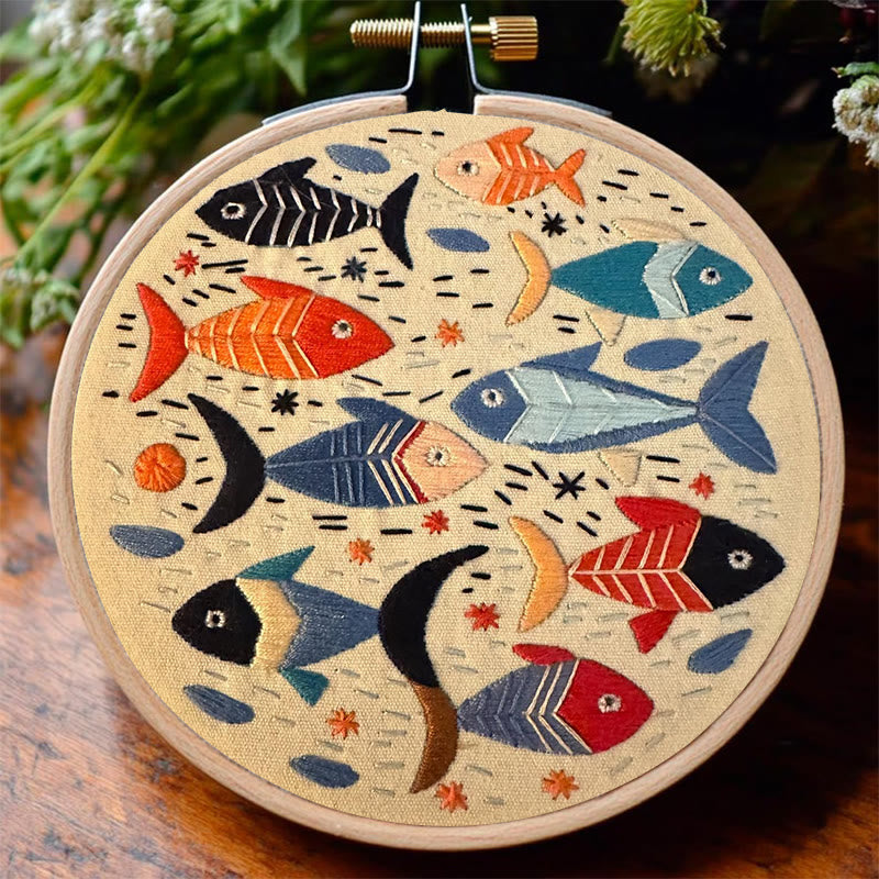 Rubbyoo Embroidery Kit - Lovely Fishes | Handmake Needlework Kits  - image 2