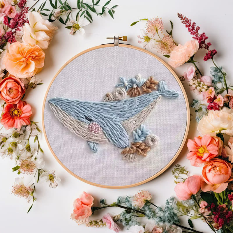 Rubbyoo Embroidery Kit - Adorable Whale | Diy Handmake Craft  - image 1