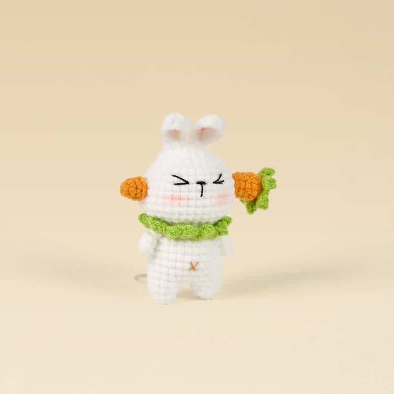 Handmade ''Rabbit Killed By Carrot'' Crochet - Crochet Donut Plush | Handmade Crochet Keychain | Fashion Accessories - image 2