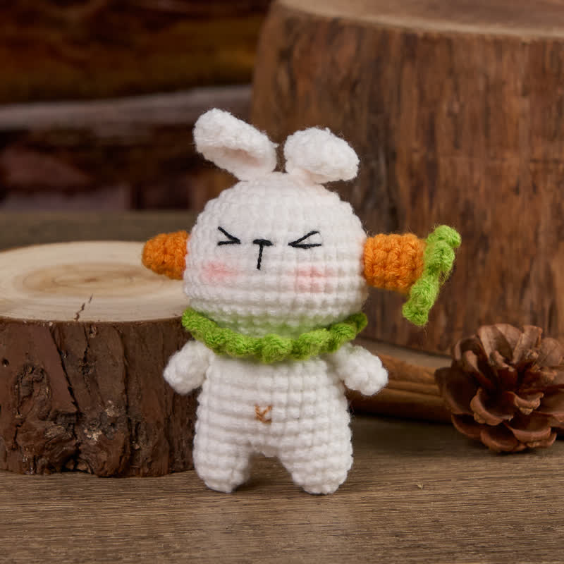 Handmade ''Rabbit Killed By Carrot'' Crochet - Crochet Donut Plush | Handmade Crochet Keychain | Fashion Accessories - image 7
