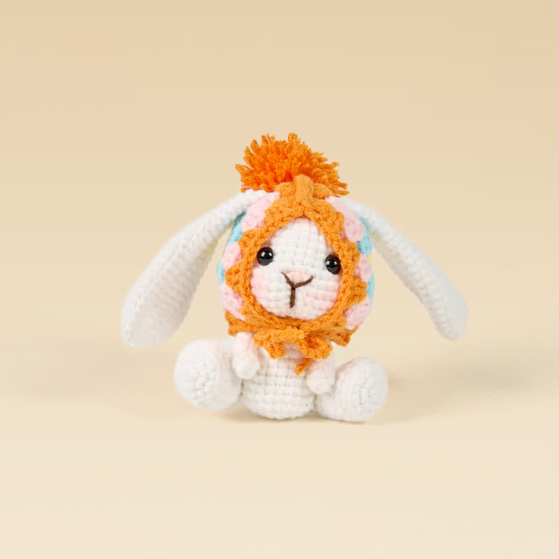 Handmade Cute rabbit Crochet - Gift For Her | Handmade Crochet Keychain | Fashion Accessories - Orange - image 1