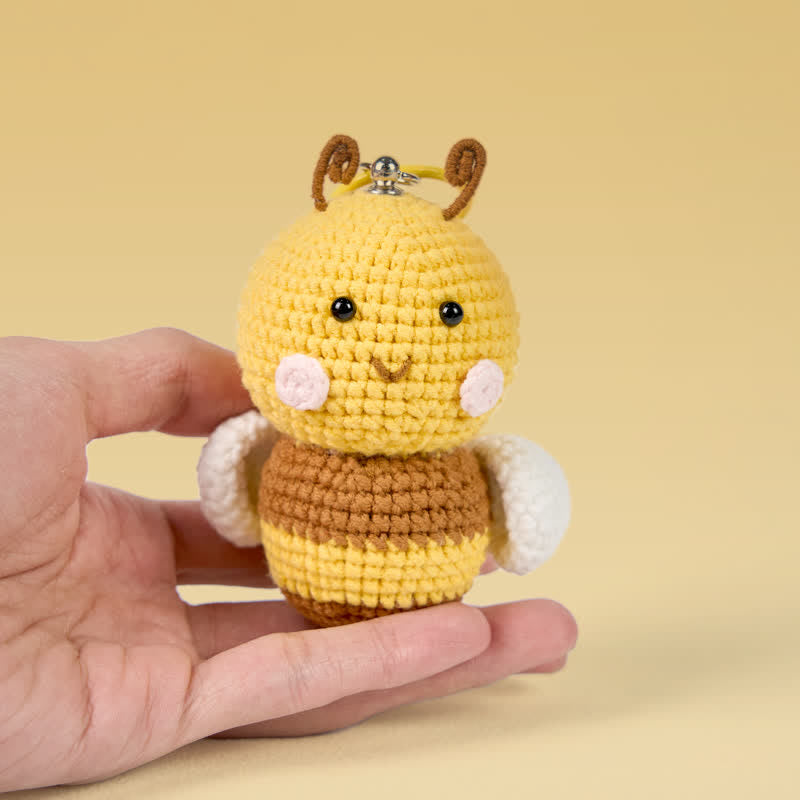 Handmade Cute Bee Crochet - Emotional Toys | Handmade Crochet Keychain | Fashion Accessories - image 4