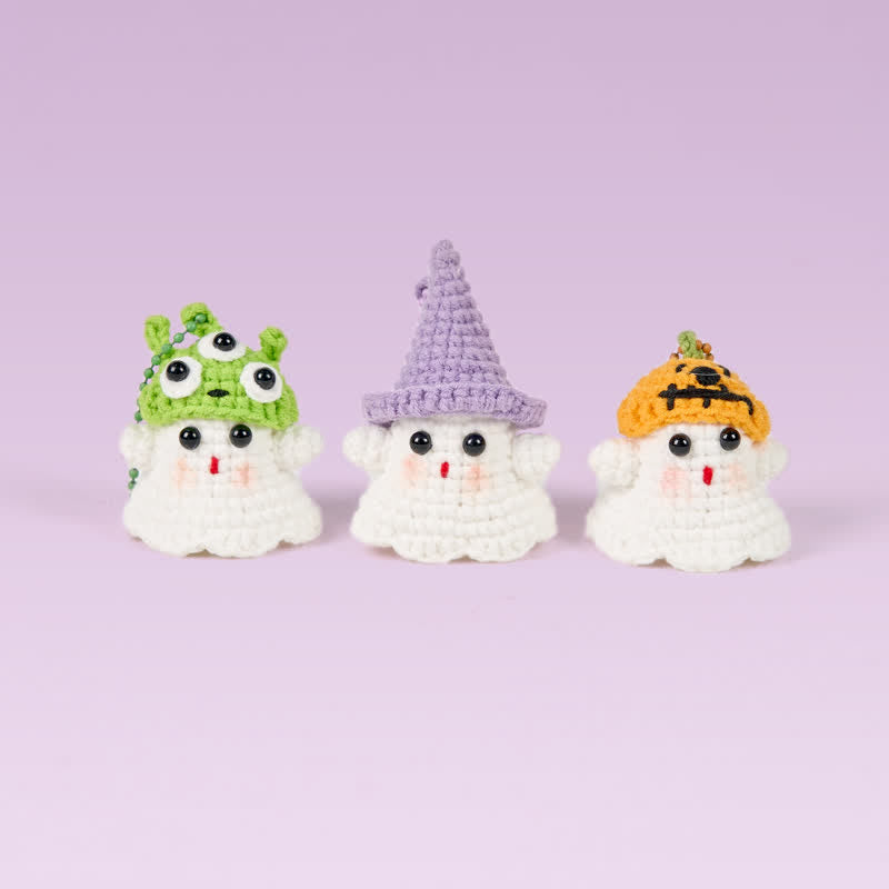 Handmade Cute Ghost Crochet - Handmade Crochet Keychain | Fashion Accessories - image 0