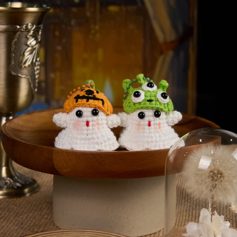 Handmade Cute Ghost Crochet - Handmade Crochet Keychain | Fashion Accessories - image 6