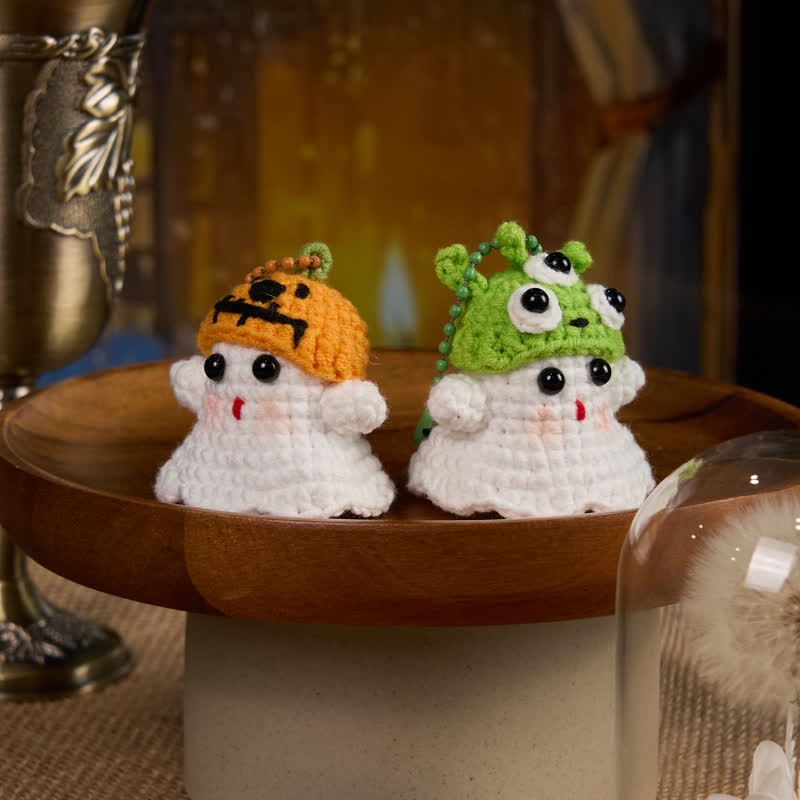 Handmade Cute Ghost Crochet - Handmade Crochet Keychain | Fashion Accessories - image 5