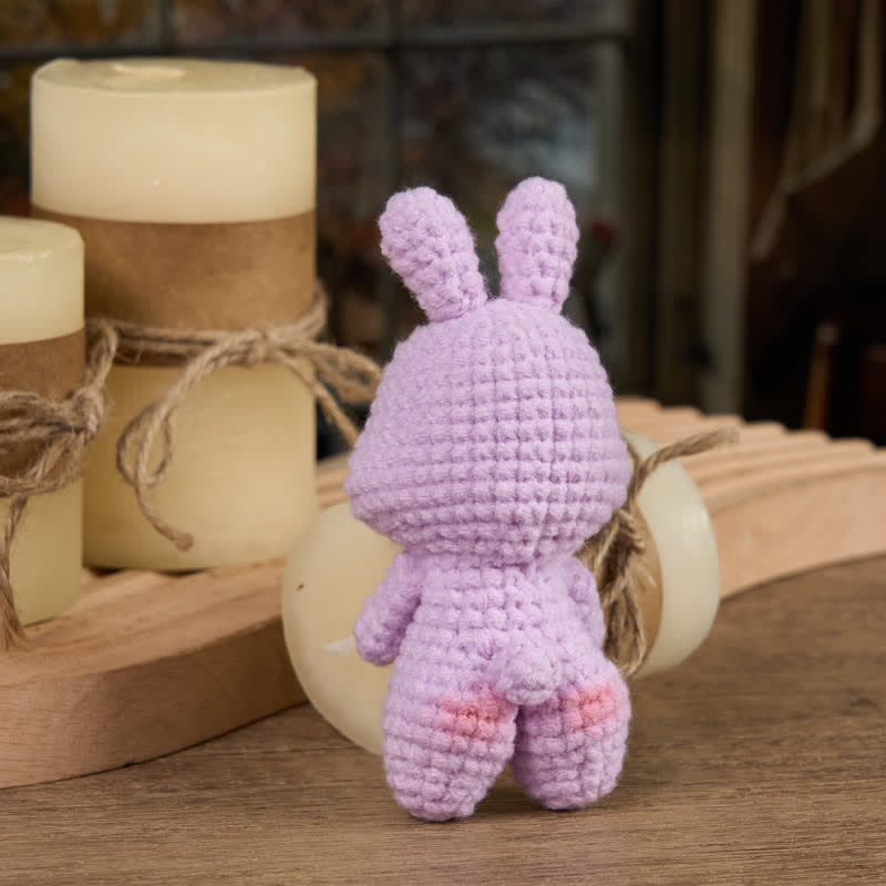 Handmade Shy bunny  Crochet - Handmade Crochet Keychain | Crochet Toys | Home Decor - image 9