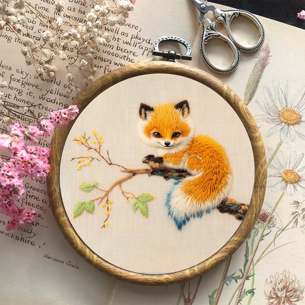 Rubbyoo Embroidery Kit - Tame Fox | Diy Handmake Craft  - image 1