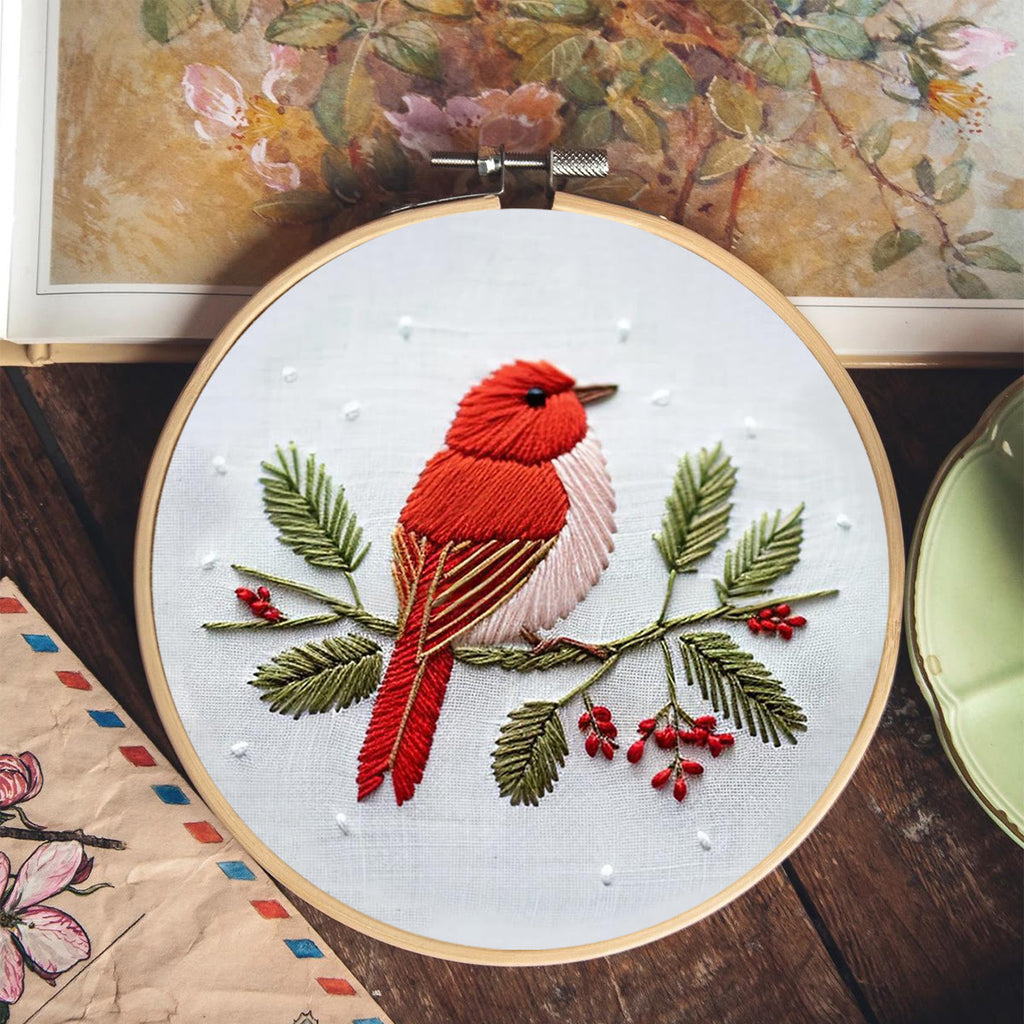 Rubbyoo Embroidery Kit - Robin Bird | Diy Needle Stitch Kit  - image 3
