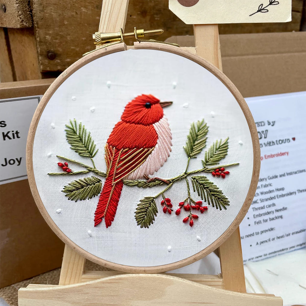 Rubbyoo Embroidery Kit - Robin Bird | Diy Needle Stitch Kit  - image 6