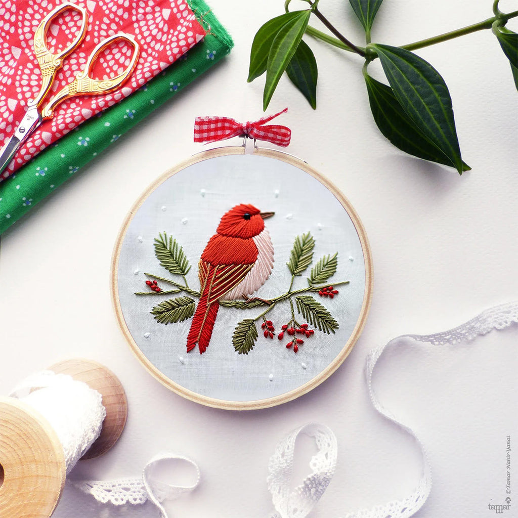 Rubbyoo Embroidery Kit - Robin Bird | Diy Needle Stitch Kit  - image 2