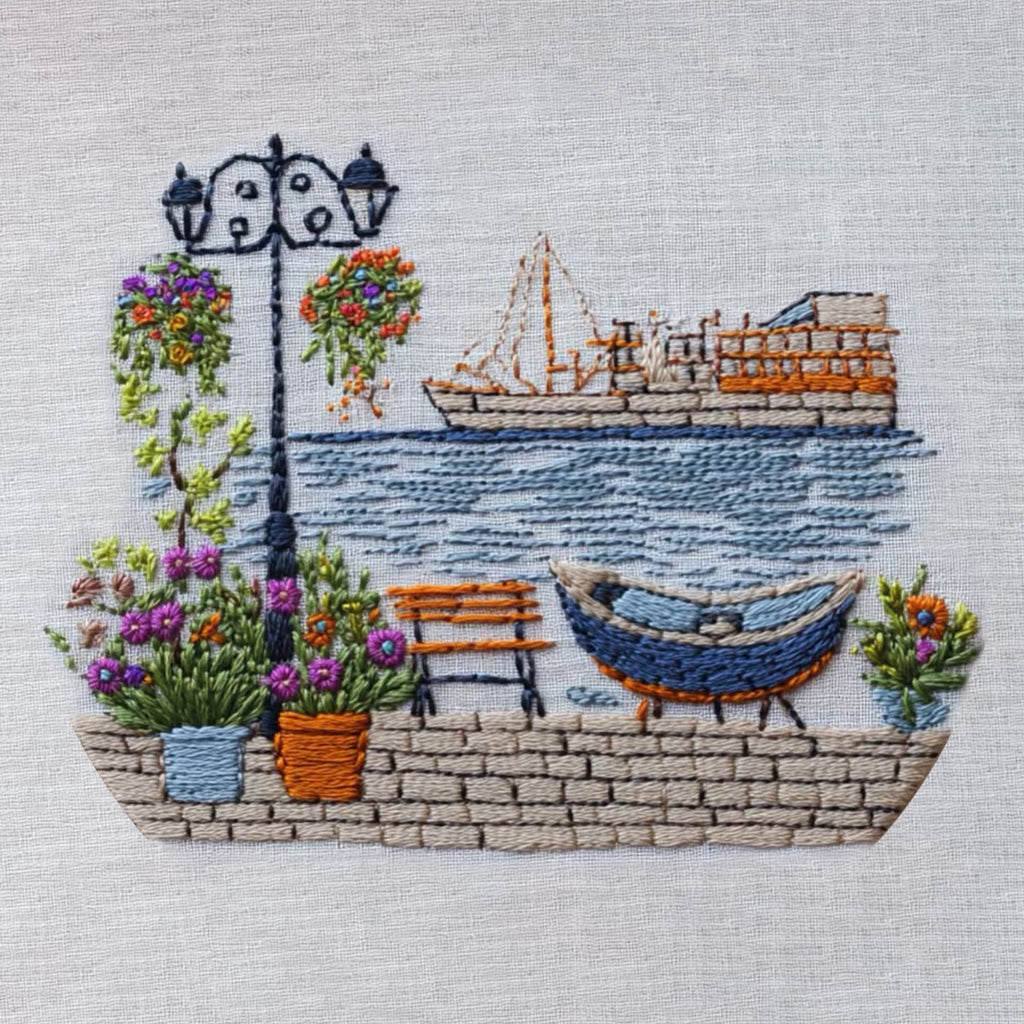 Rubbyoo Embroidery Kit - Colorful Seascape |  Needle Craft Kit Gifts - image 9