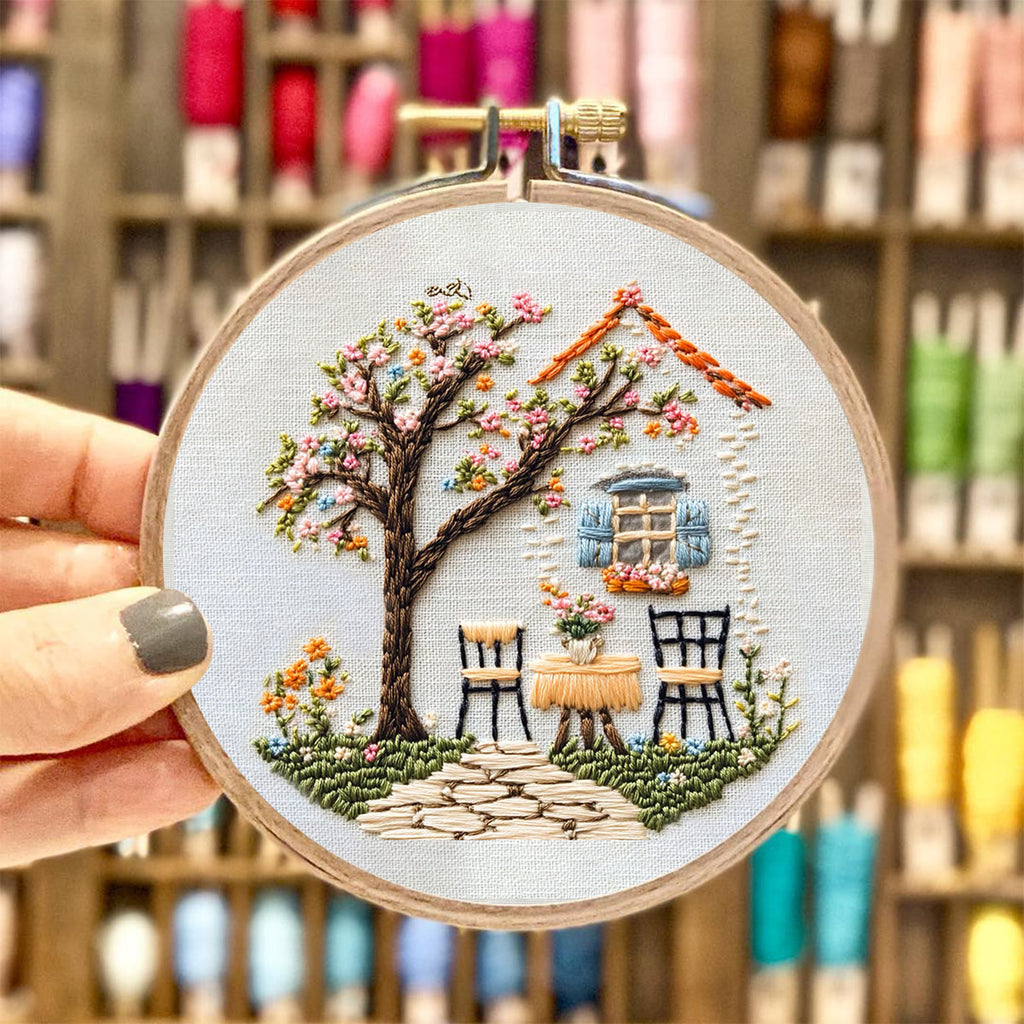Rubbyoo Embroidery Kit - Warm Scenery Of A Cottage | Handmake Craft Kits - image 5
