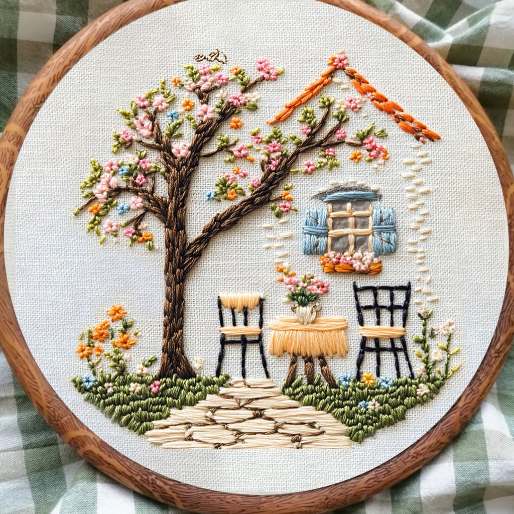 Rubbyoo Embroidery Kit - Warm Scenery Of A Cottage | Handmake Craft Kits - image 7