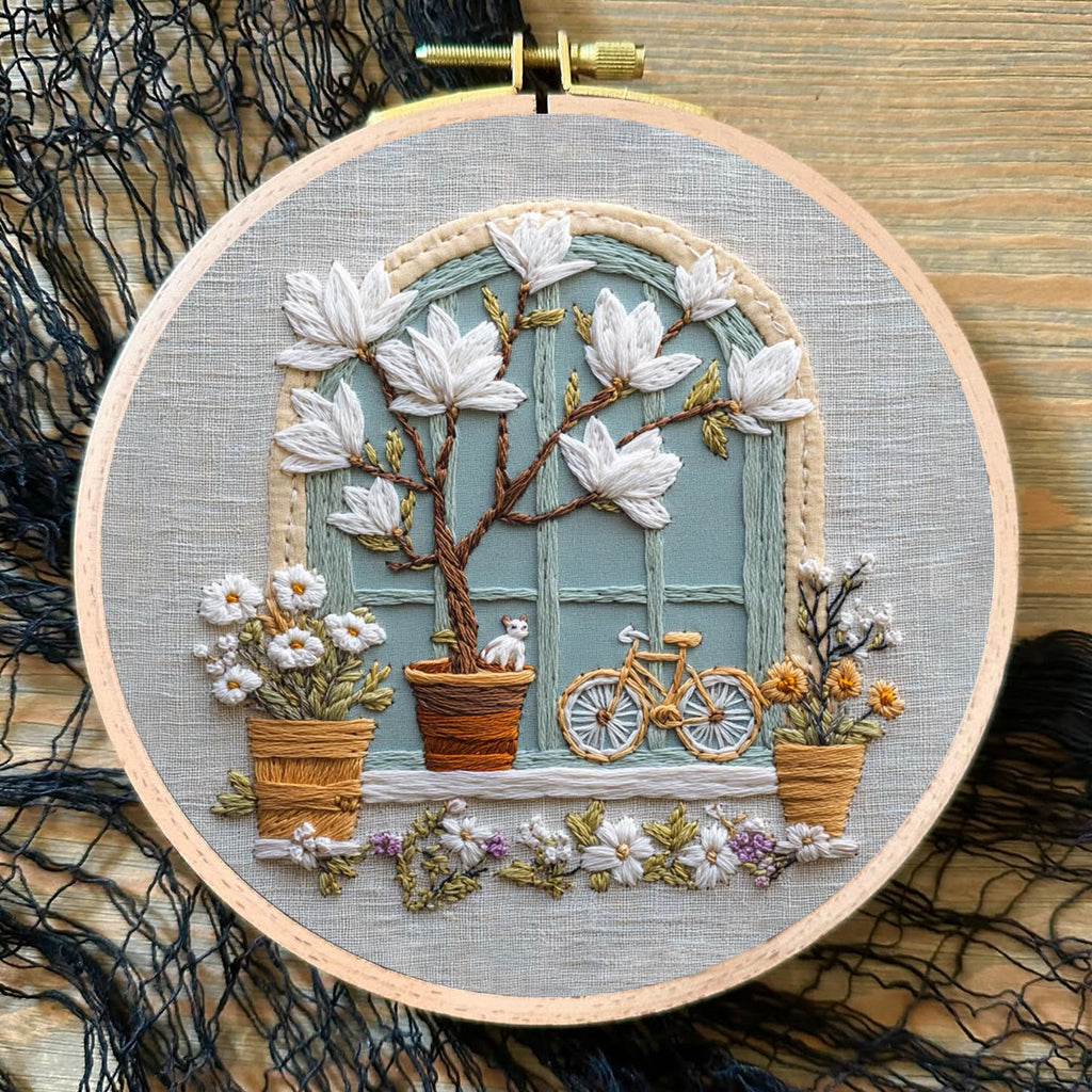 Rubbyoo Embroidery Kit - Floral Window | Diy Needle Craft Gifts - image 6