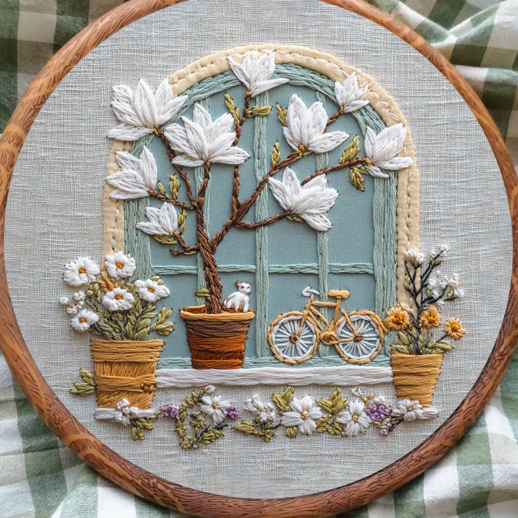 Rubbyoo Embroidery Kit - Floral Window | Diy Needle Craft Gifts - image 7