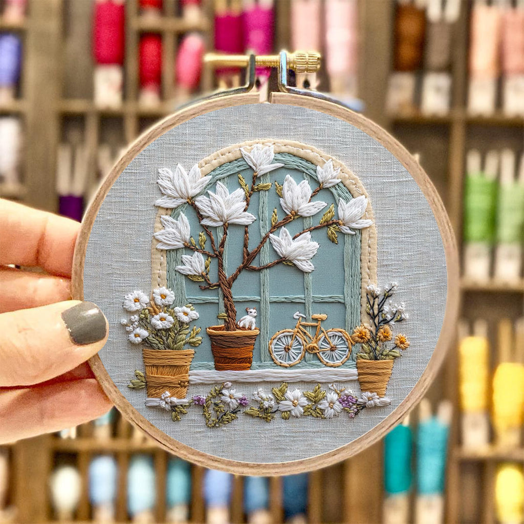 Rubbyoo Embroidery Kit - Floral Window | Diy Needle Craft Gifts - image 5