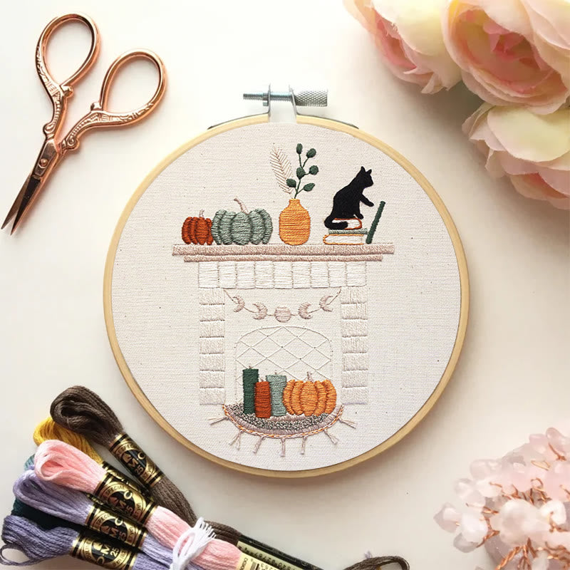 Rubbyoo Embroidery Kit - Autumn Hearth | Holiday Needle Craft Gifts - image 6