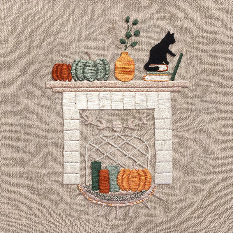 Rubbyoo Embroidery Kit - Autumn Hearth | Holiday Needle Craft Gifts - image 9