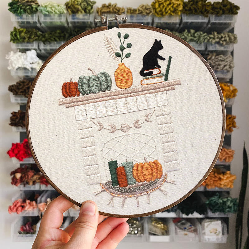 Rubbyoo Embroidery Kit - Autumn Hearth | Holiday Needle Craft Gifts - image 2