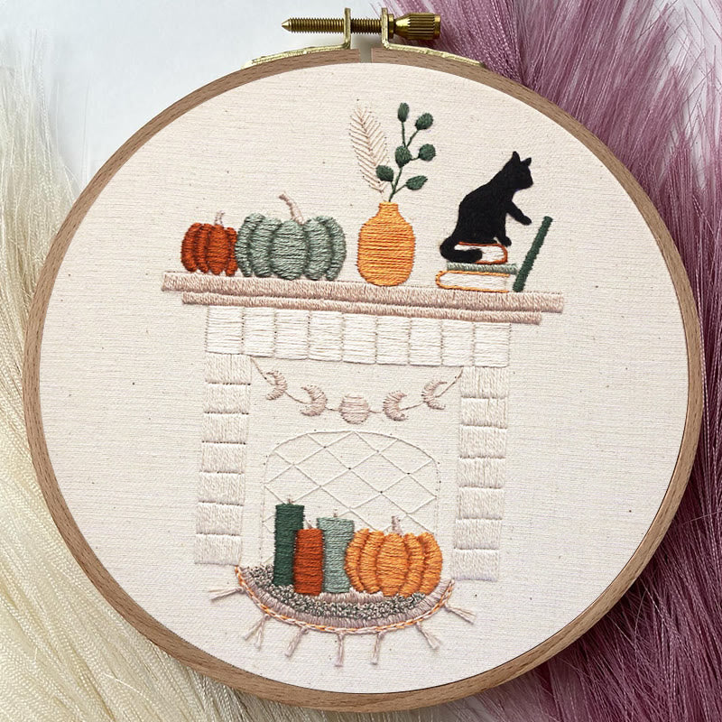 Rubbyoo Embroidery Kit - Autumn Hearth | Holiday Needle Craft Gifts - image 4