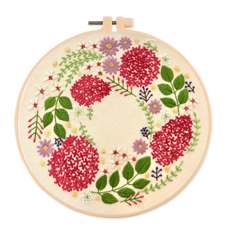 Rubbyoo Embroidery Kit - Various Botanicals  | Beginners Handmake Needle Craft  - 20*20cm - image 0