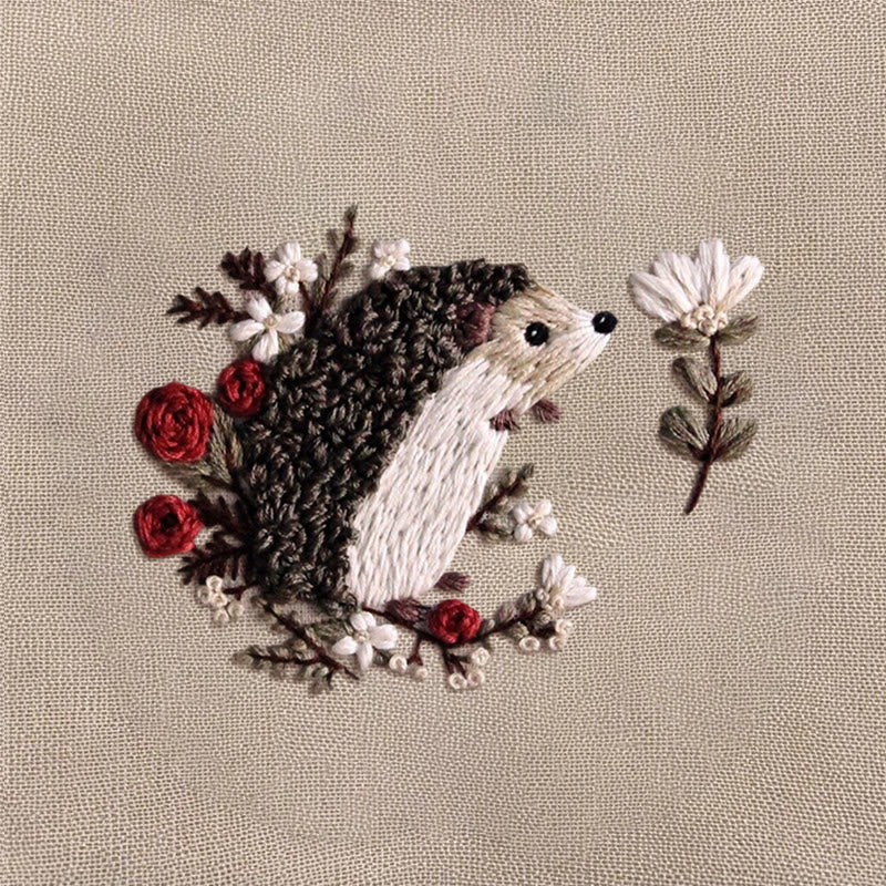 Rubbyoo Embroidery Kit - Floral Hedgehog | Cute Animal | Needle Craft For Beginners  - image 9