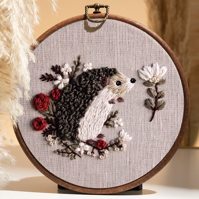 Rubbyoo Embroidery Kit - Floral Hedgehog | Cute Animal | Needle Craft For Beginners  - image 4