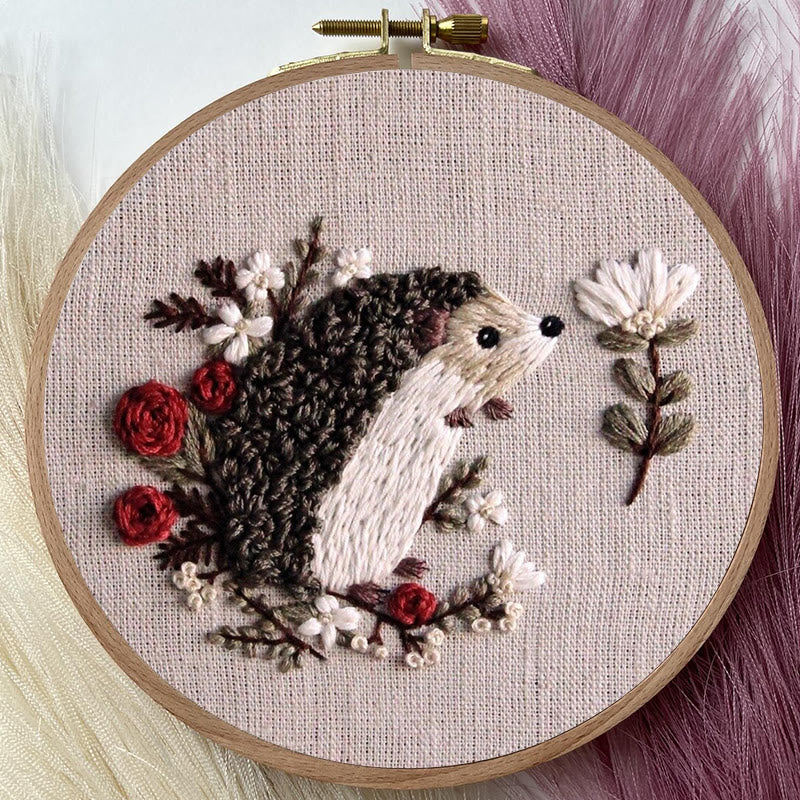 Rubbyoo Embroidery Kit - Floral Hedgehog | Cute Animal | Needle Craft For Beginners  - image 8