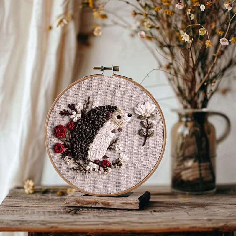 Rubbyoo Embroidery Kit - Floral Hedgehog | Cute Animal | Needle Craft For Beginners  - image 5