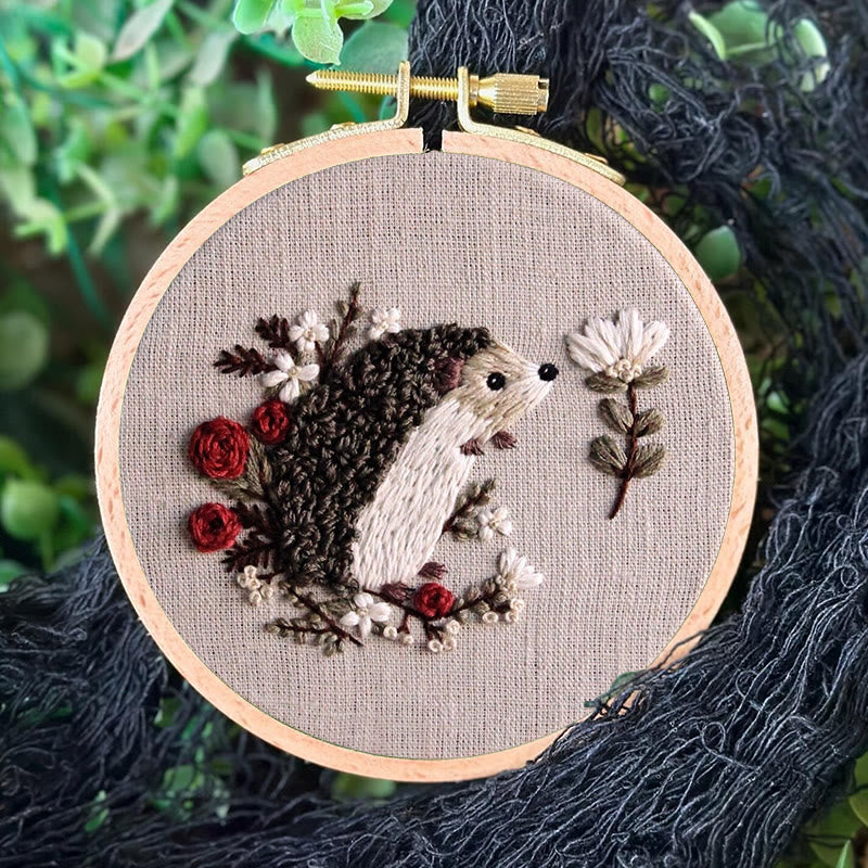 Rubbyoo Embroidery Kit - Floral Hedgehog | Cute Animal | Needle Craft For Beginners  - image 7