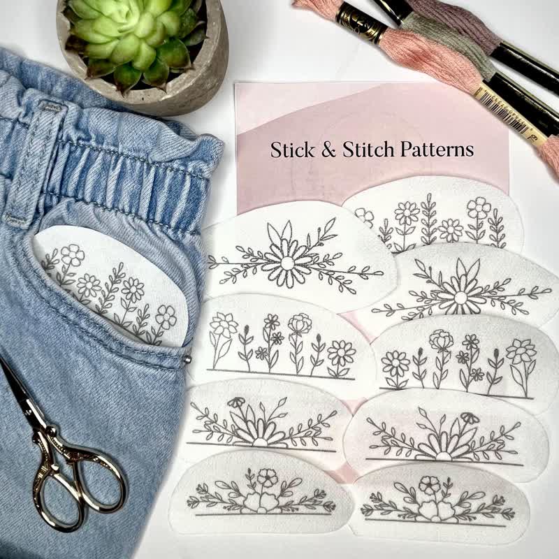 Blooming Flowers Stick And Stitch Embroidery Patterns | Embroidery For Clothes - image 0