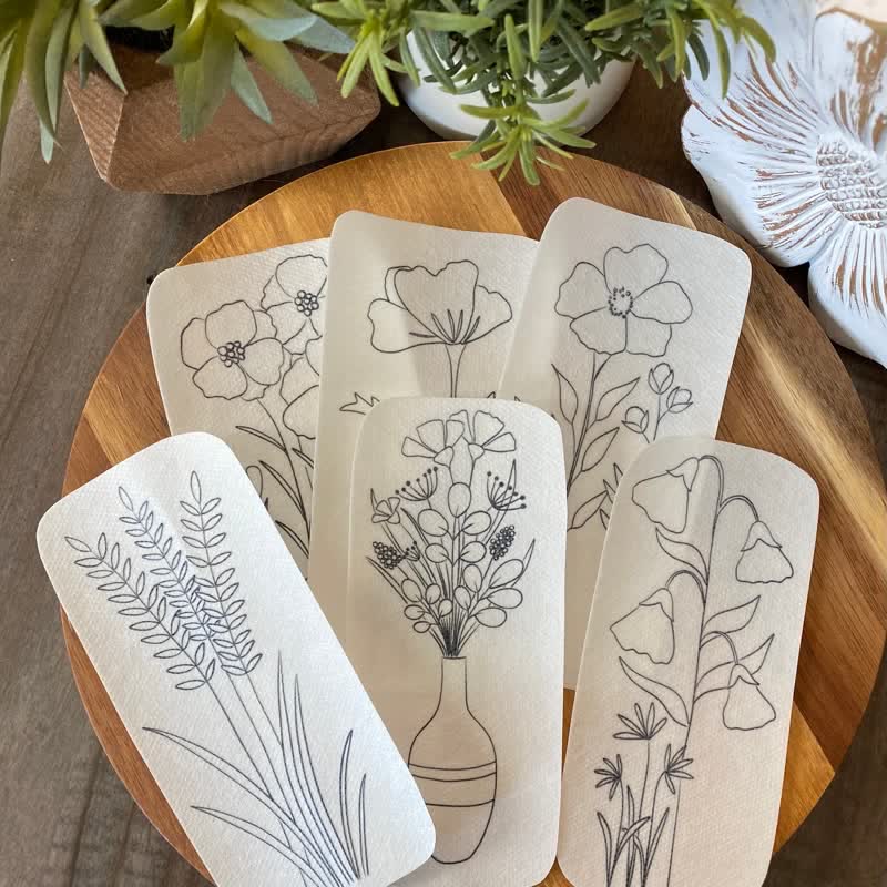 Tall  Skinny Flowers Stick And Stitch Embroidery Patterns | Embroidery For Clothes - image 2