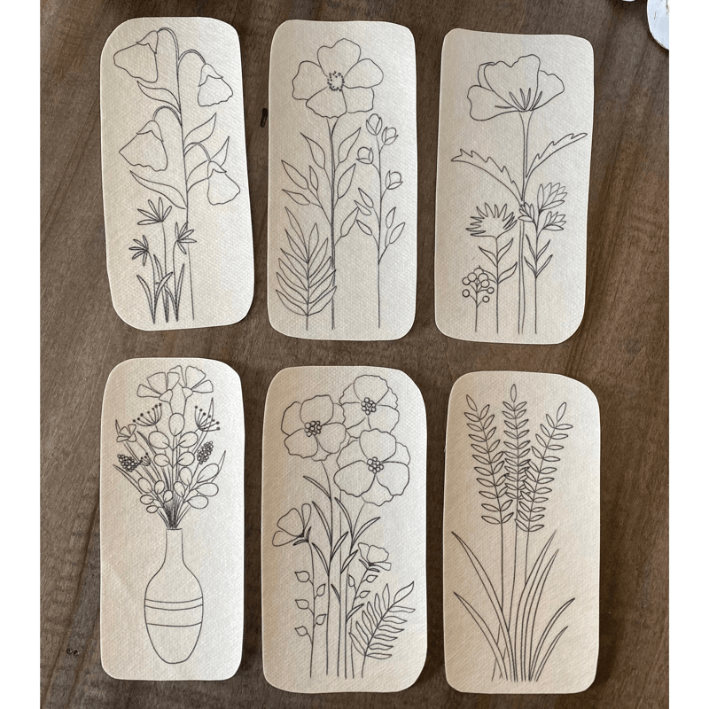 Tall  Skinny Flowers Stick And Stitch Embroidery Patterns | Embroidery For Clothes - image 7