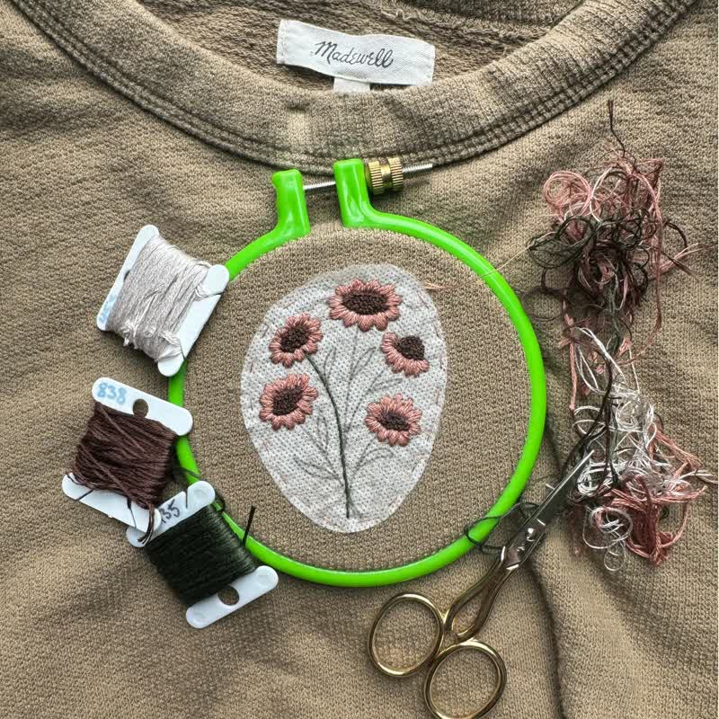Flowers Stick And Stitch Embroidery Patterns | Embroidery For Clothes - image 1